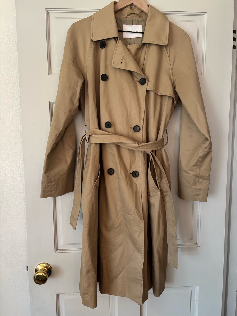 Everlane Drapey Trench Coat with Belt Khaki